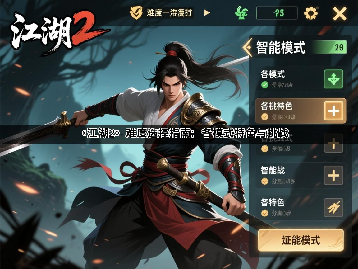 《江湖2》难度选择指南：各模式特色与挑战