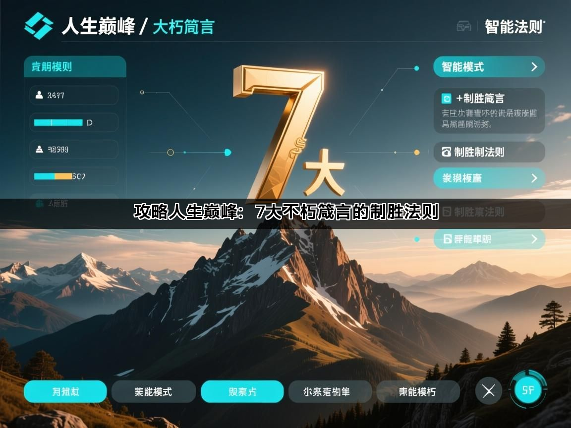 攻略人生巅峰：7大不朽箴言的制胜法则(图1)